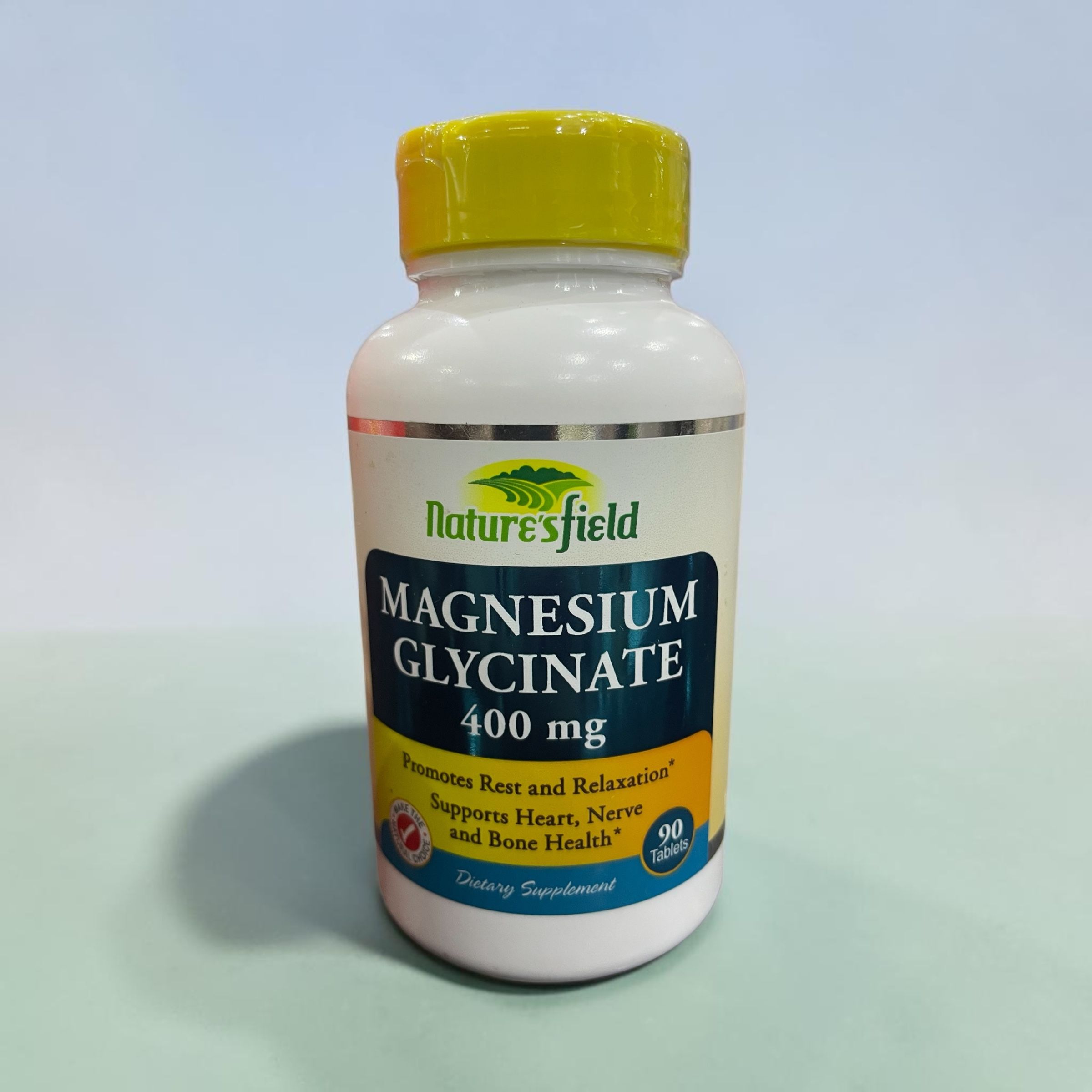 NATURE’S FIELD MAGNESIUM GLYCINATE 400MG TABS X90